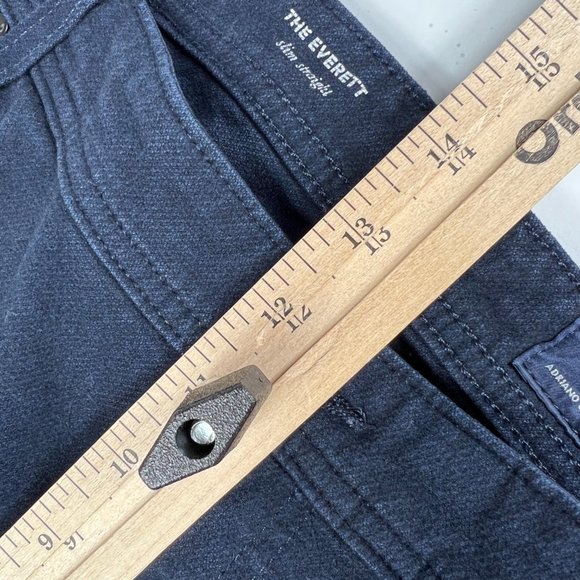 Adriano Goldschmied Pants 40 x 32* Everett Slim Straight Leg Dark Blue Chinos - Picture 15 of 16